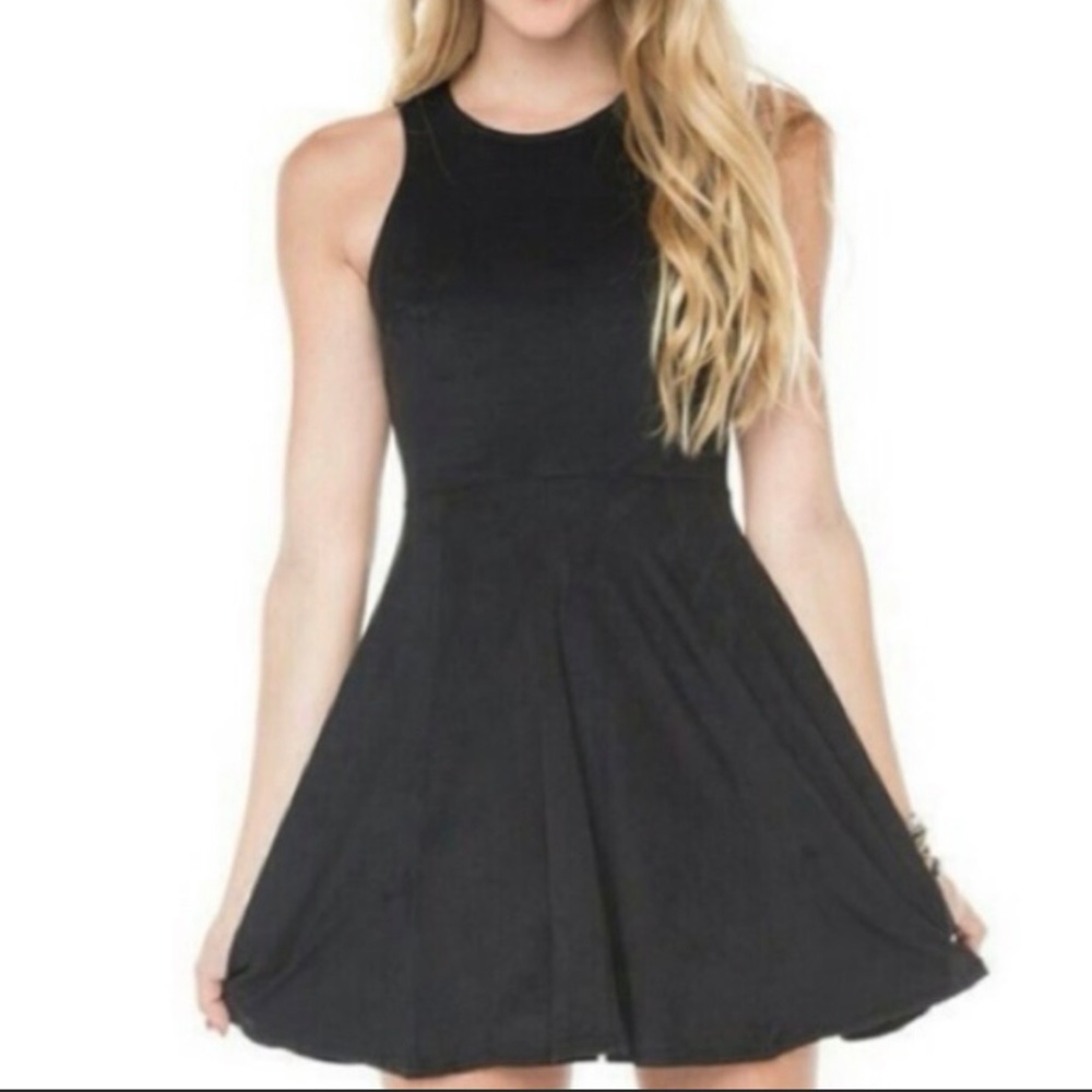 Brandy Melville Black sleeveless skater dress